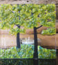 Handmade Fused Glass 'Spring Tree' T-Light Holder - Image 1