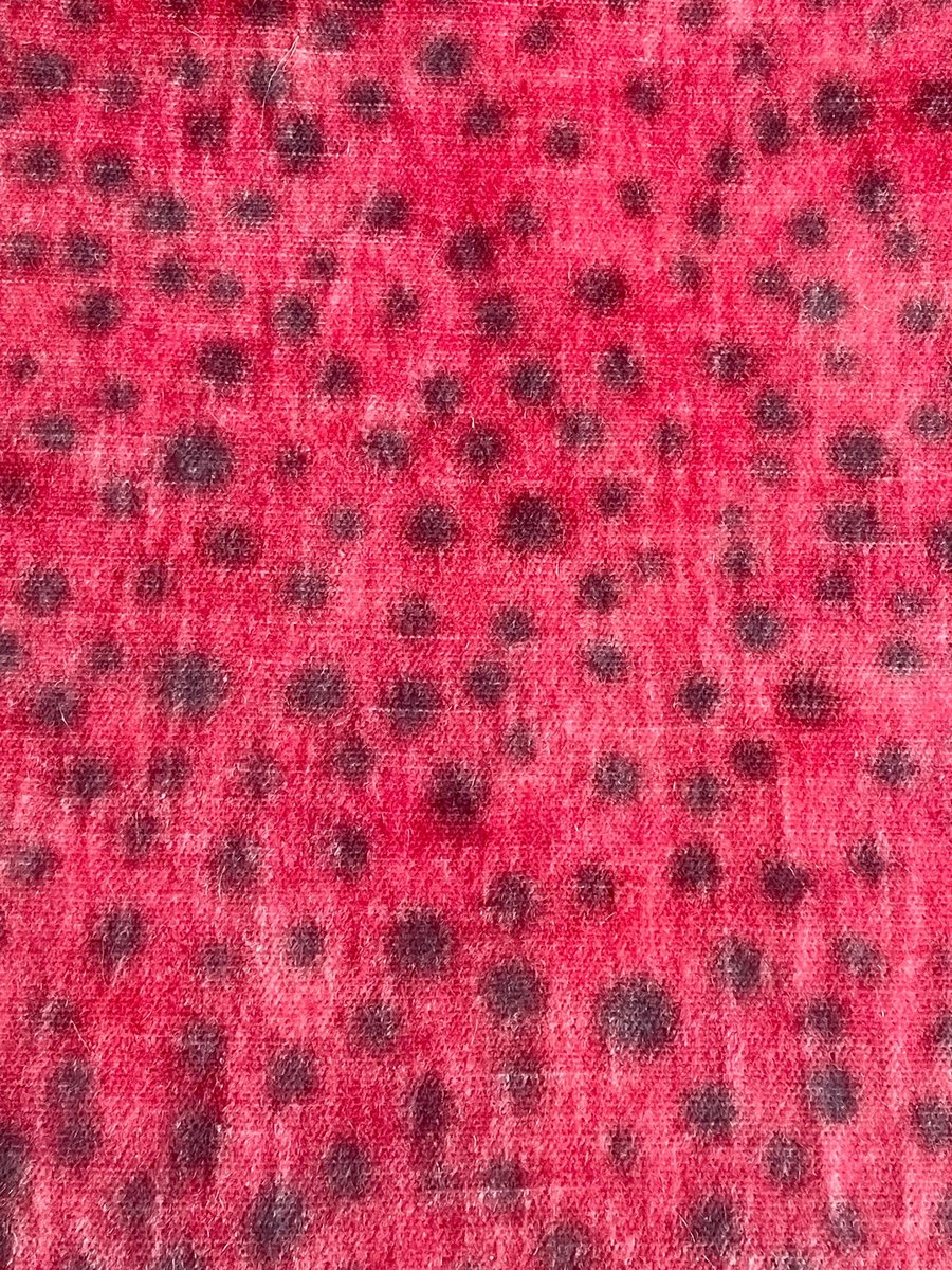 Hand dyed Helmbold 3mm dense mohair fur fabric "Lady Bird"