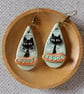 Atomic cat earrings 