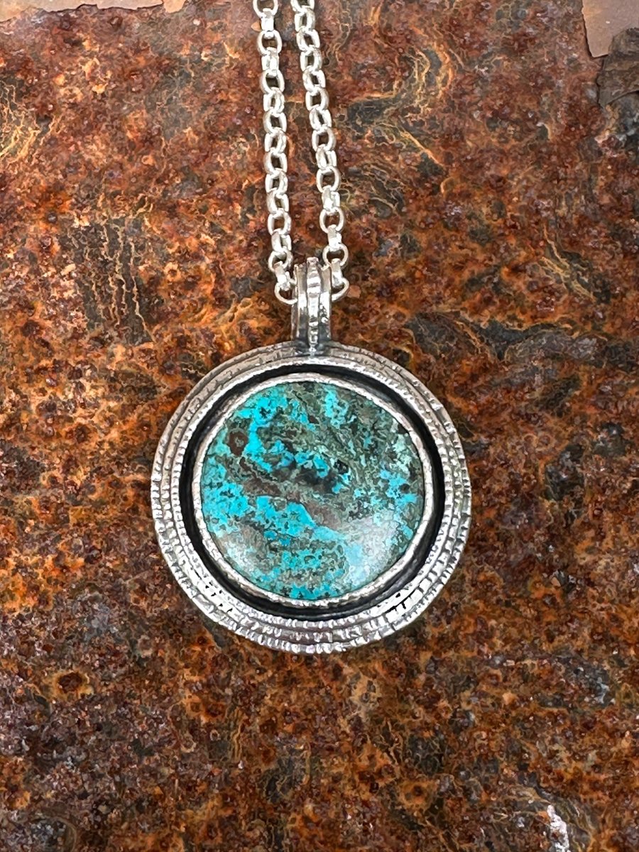 Sterling Silver Azurite Pendant