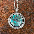 SOLD RESERVED FOR ALEX Sterling Silver Azurite Pendant