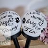 Personalised Memorial pet loss solar lights