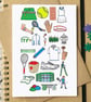 Tennis Alphabet Greetings Card