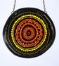 Orange Retro Flower Stained Glass Decoration - Image 2