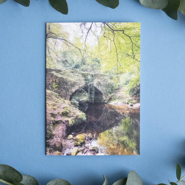 Landscape Greeting Card - Blank - Sleepy Bridge at Tolleymore, Northern Ireland