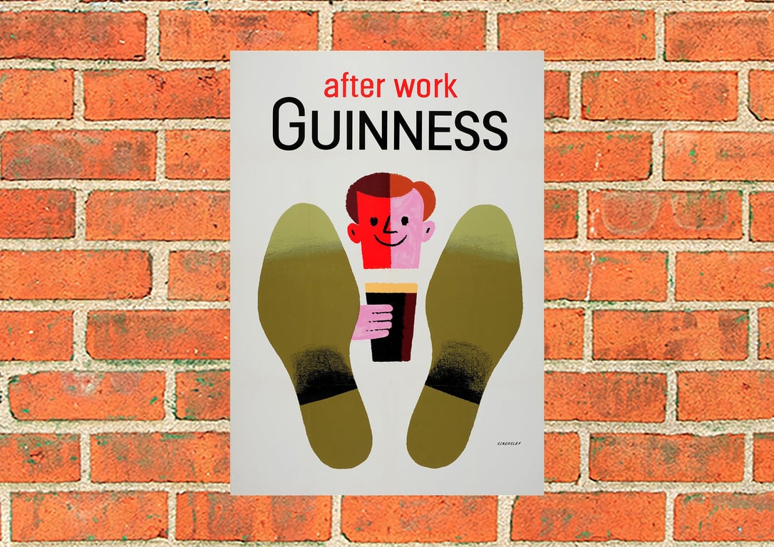 Guinness metal sign. After Work Guinness. Bar, pub, mancave