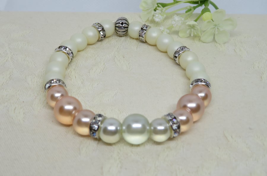 Peaches and cream bracelet