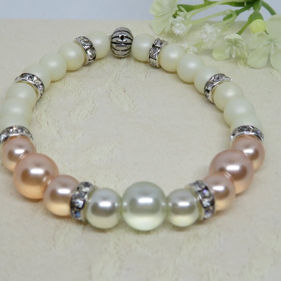 Peaches and cream bracelet