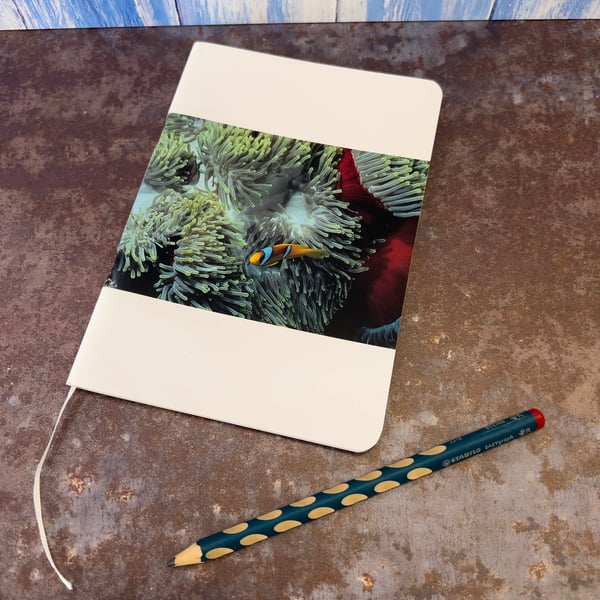 Notebook, Marine themed, A5 (ish), made from up-cycled and recycled materials.