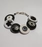 Black and White button bracelet - Image 3