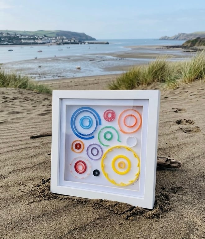 Rainbow Beach Plastic Framed Collage
