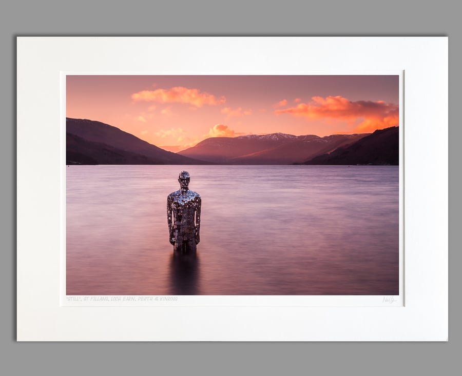 Still, sculpture on Loch Earn, St Fillans - A2 (70x50cm) Unframed Pri