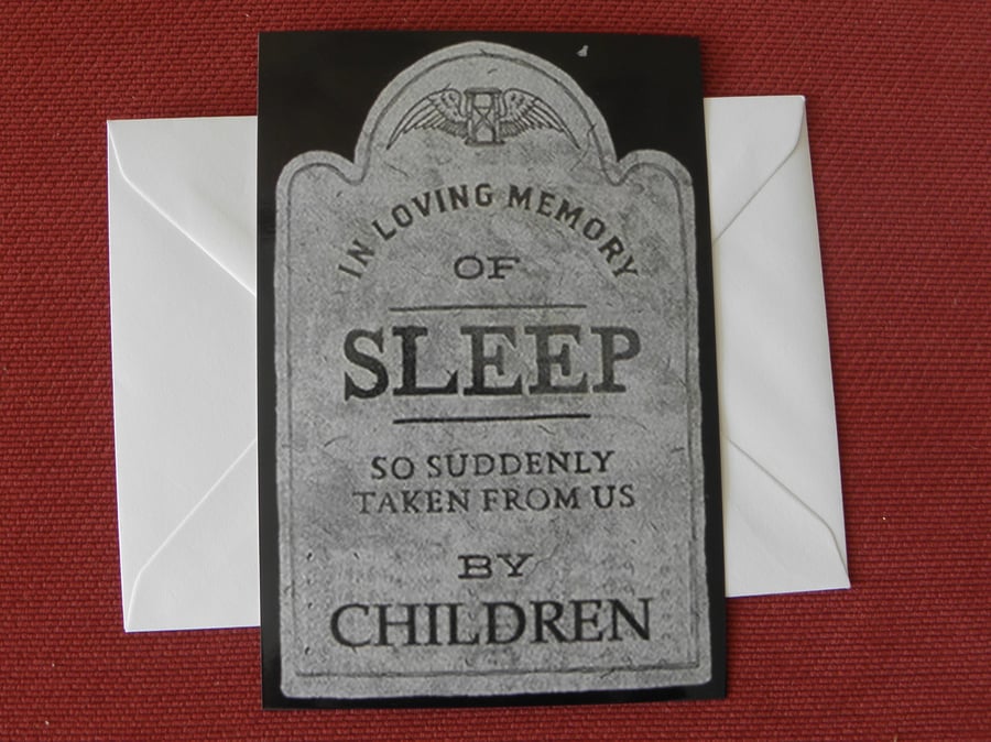 In Loving Memory Of Sleep Blank Greeting Card