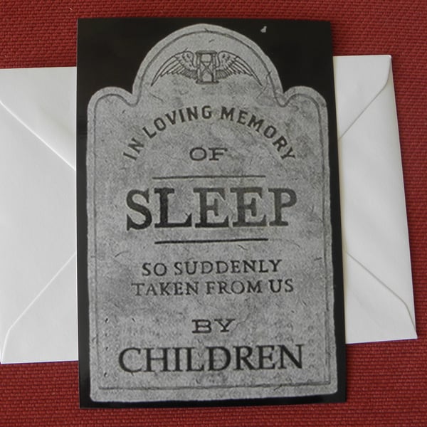 In Loving Memory Of Sleep Blank Greeting Card