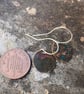   Verdigris Circle Dangle Earrings - Image 4