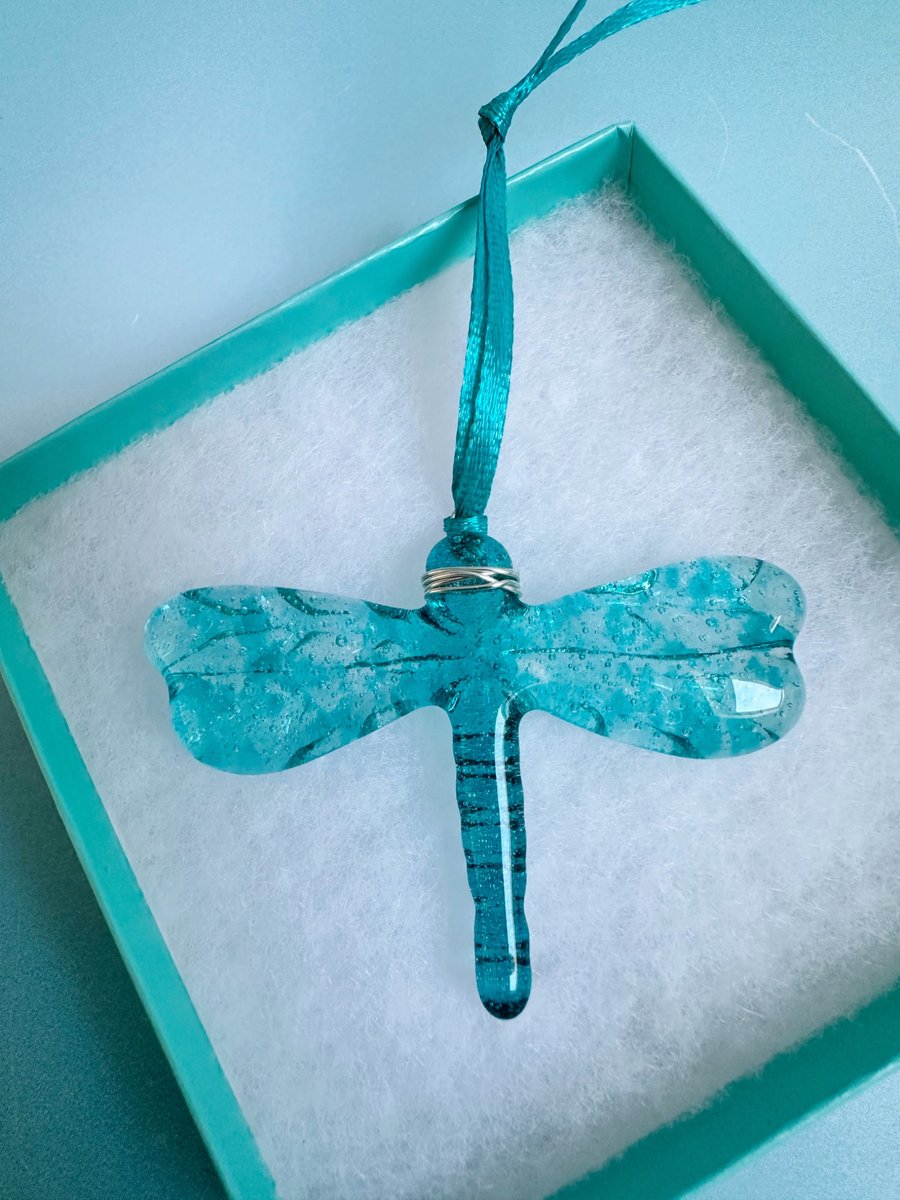 Fused Glass Dragonfly Small