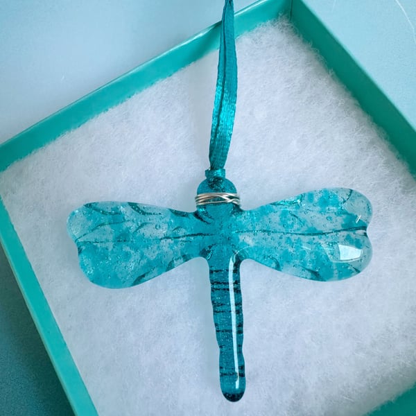 Fused Glass Dragonfly Small