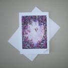 original art hand painted fantasy greetings card ( ref FA 657 J1 )