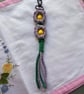Handmade Macramé Fidget Flower Bag Charm Keyring