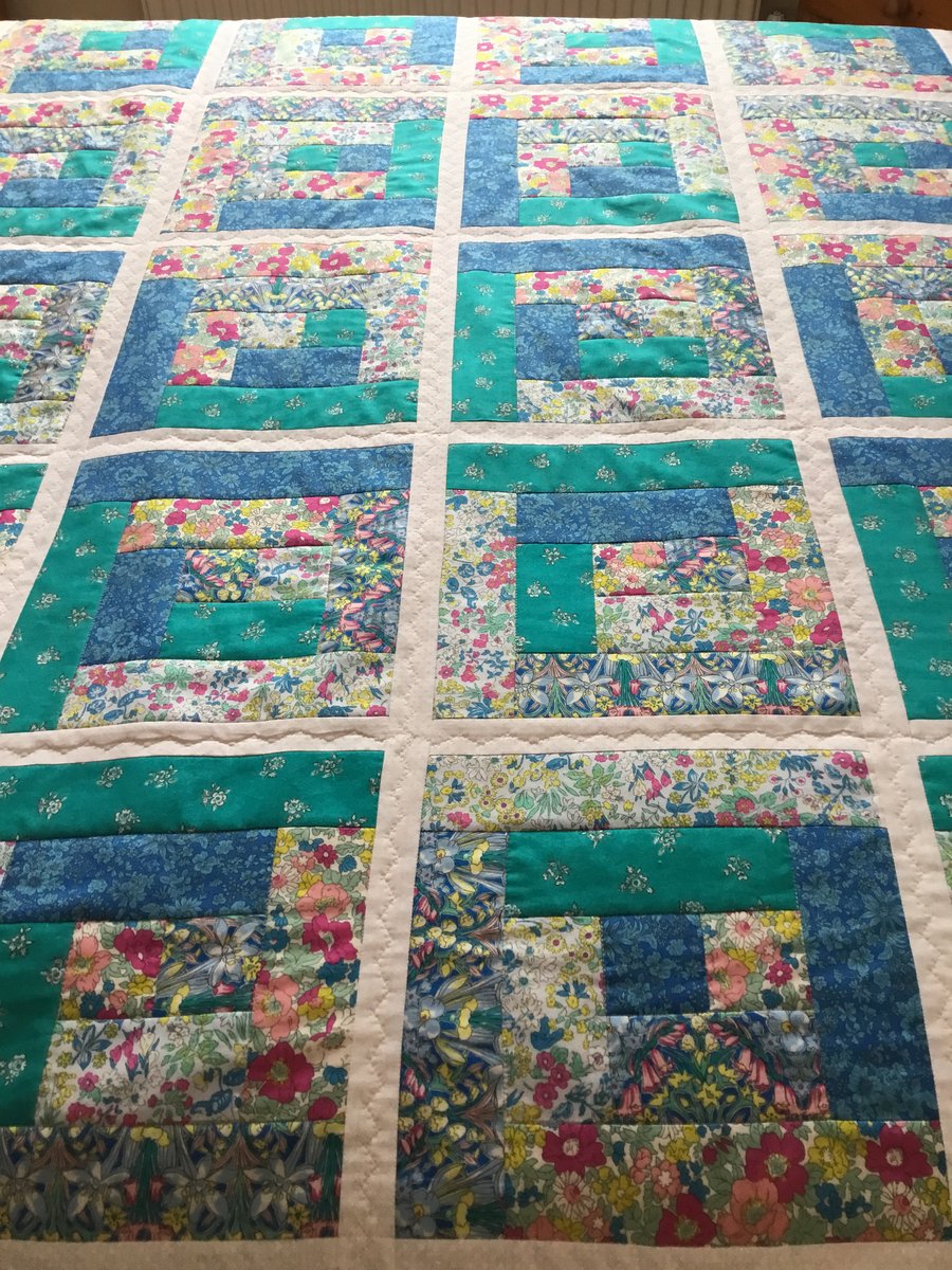 Liberty Print Log Cabin Quilt