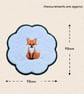 Fox Candle Coaster - Embroidered Woodland Home Decor - Image 2