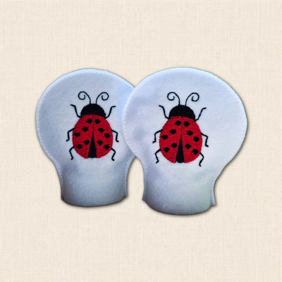 Ladybird Tealight Covers - Embroidered Felt Garden Decor