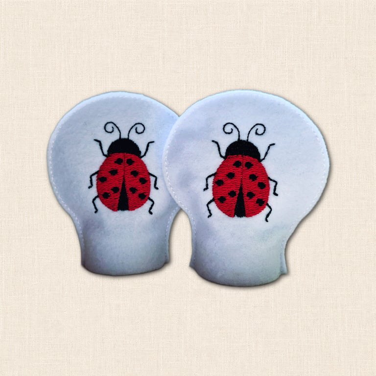 Ladybird Tealight Covers - Embroidered Felt Garden Decor