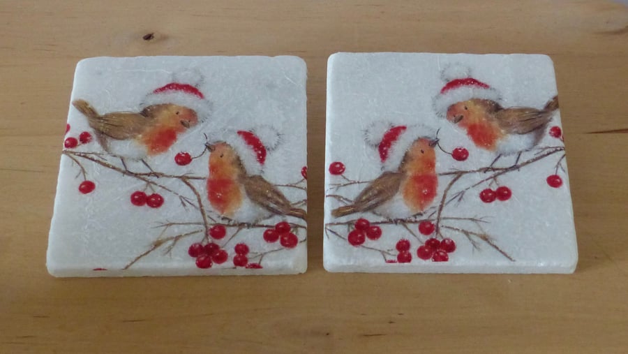 Marble 'Robin' Coasters