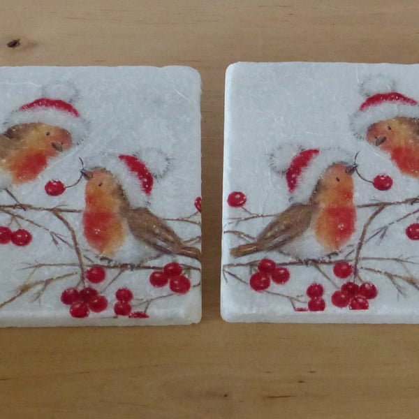 Marble 'Robin' Coasters