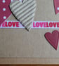 Love Hearts Card - Kraft - Anniversary, Valentine  - Image 2
