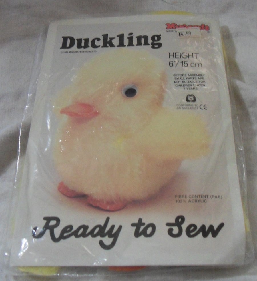Ready to sew Duckling kit. approx measures 6"