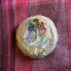 Merino Wool Felted Brooch