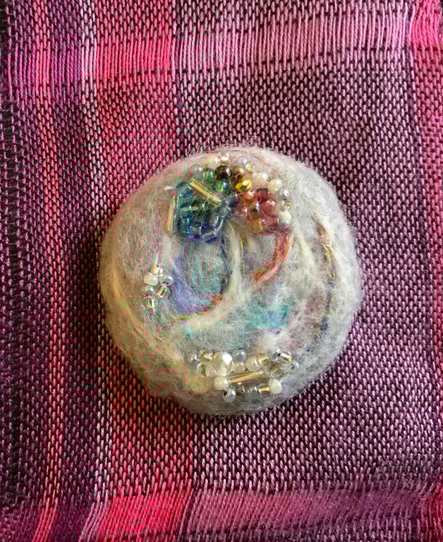Merino Wool Felted Brooch