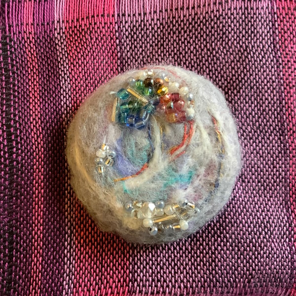 Merino Wool Felted Brooch