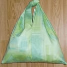 Knot top bag Handy Shopper, Bag for life. Green
