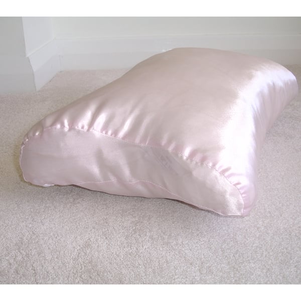 Tempur Original Neck Contour Pillow COVER ONLY Pink Satin Large