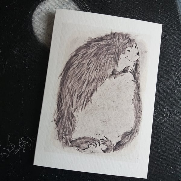 hedgehog greetings card