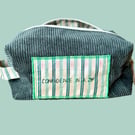 Upcycled Travel-toiletry Pouch - "Confidence in a Zip"