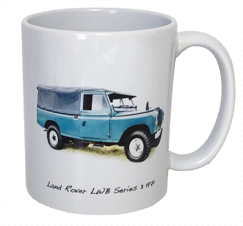 Land Rover LWB Series 3 1971 - 11oz Ceramic Mug - The Farmer's Friend