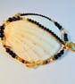 Citrine And Obsidian Necklace With Swarovski Topaz Crystals - Handmade In Devon - Image 5