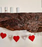 Red Felt Hearts and White Felted Balls Garland Bunting - Home & Party Decoration - Image 2