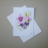 original art hand painted floral greetings card ( ref FA 15 R4 )