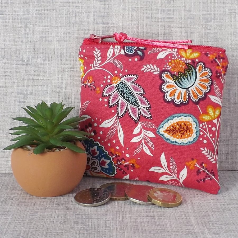 Coin purse, small purse, floral
