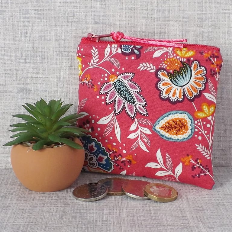 Coin purse, small purse, floral