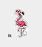 Unique Funny Christmas Sticker Xmas Decal For Adults - Flamingo & Lights