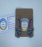 Embroidered Earrings - chainsaw - Image 1