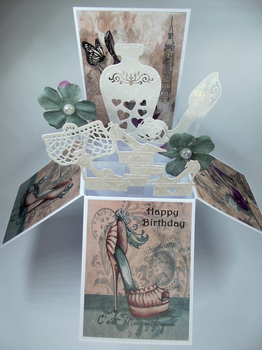 Ladies Birthday Card With Handbags & Shoes