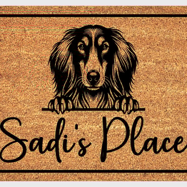 Saluki Door Mat - Personalised Saluki Welcome Mat - 3 Sizes