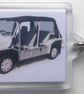 Mini Moke 1991 - Keyring with 50x35mm Insert - Fun Car - Image 3