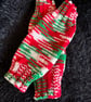 Hand Knitted Festive Fingerless Wrist Warmers - Image 4